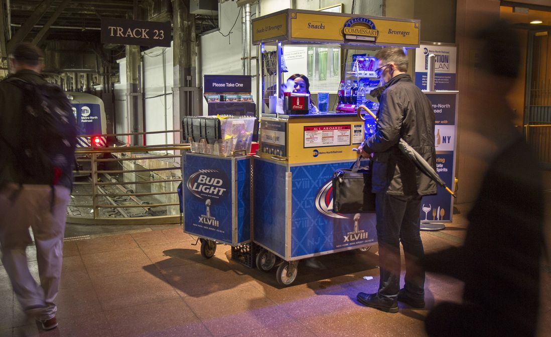 Beverage cart at Grand Central